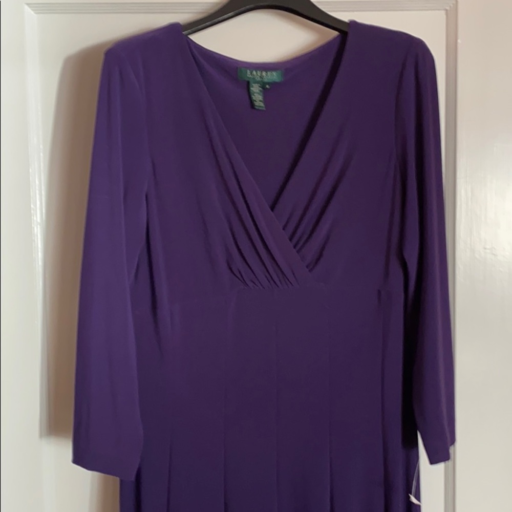Lauren Ralph Lauren Purple Stretch Dress size 10